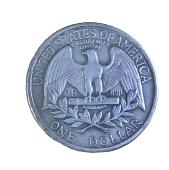 George Washington Oversized Coin 1.5" 1865 Novelty Collectors Alloy Metal - Picture 2 of 7